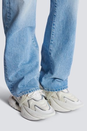 画像9: BALMAIN バルマン Unicorn Wave ネオプレン＆カーフスキン スニーカー{-BDA}