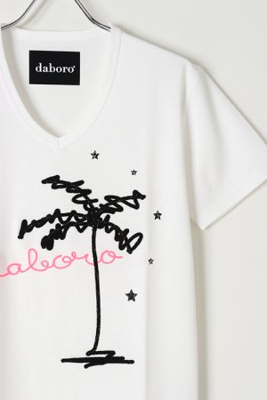 画像2: daboro ダボロ palm tree TEE{-AHS}