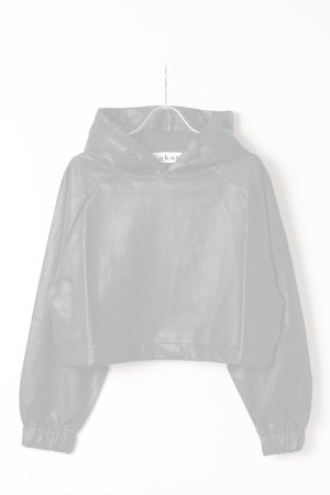 画像1:   ekat エカット(UNISEX) SOFT ECO LEATHER HOODIE{-BEA}