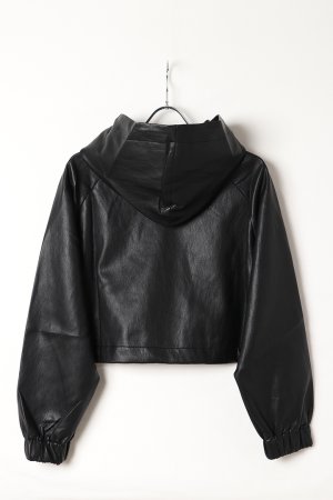 画像5: ekat エカット(UNISEX) SOFT ECO LEATHER HOODIE{-BEA}