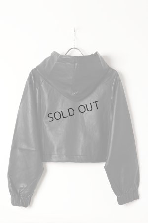 画像5: {SOLD}ekat エカット(UNISEX) SOFT ECO LEATHER HOODIE{-BEA}