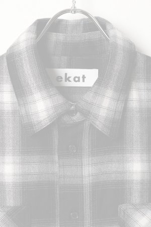 画像2:  {SOLD} ekat エカット(UNISEX) PATCH POCKET CHECK SHIRT{-BEA}