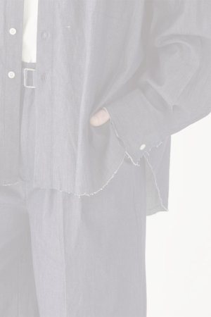 画像3:  {SOLD} ekat エカット(UNISEX) CUT OFF DENIM SHIRT{-BFS}