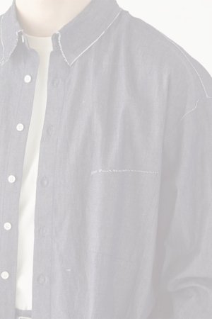 画像4:  {SOLD} ekat エカット(UNISEX) CUT OFF DENIM SHIRT{-BFS}