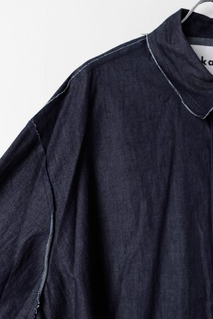 画像8: ekat エカット(UNISEX) CUT OFF DENIM SHIRT{-BFS}