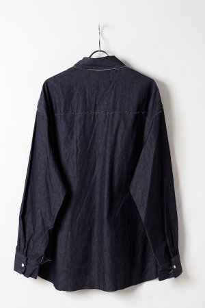 画像11: ekat エカット(UNISEX) CUT OFF DENIM SHIRT{-BFS}