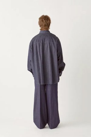 画像15: ekat エカット(UNISEX) CUT OFF DENIM SHIRT{-BFS}