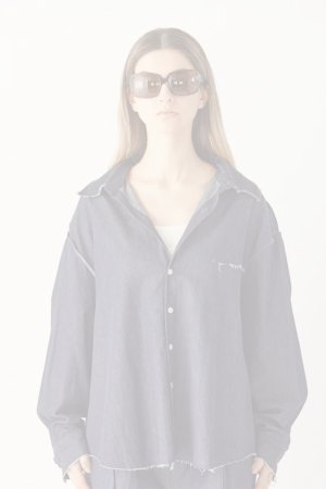 画像16:  {SOLD} ekat エカット(UNISEX) CUT OFF DENIM SHIRT{-BFS}