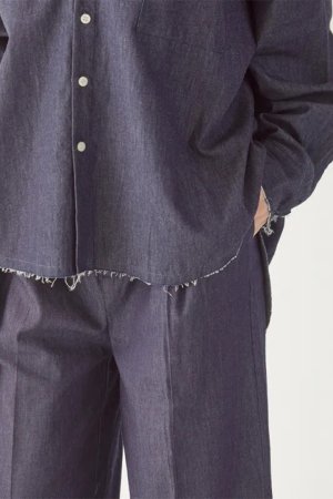 画像20: ekat エカット(UNISEX) CUT OFF DENIM SHIRT{-BFS}