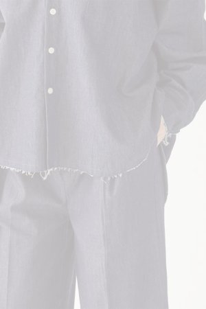 画像20:  {SOLD} ekat エカット(UNISEX) CUT OFF DENIM SHIRT{-BFS}