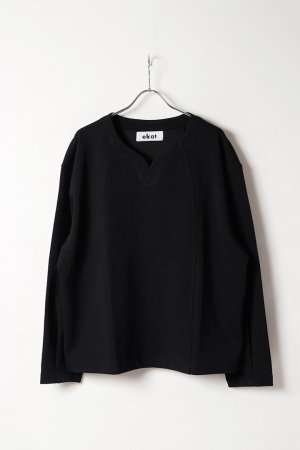 画像1: ekat エカット(UNISEX) V NECK DROST SWEAT{-BFS}