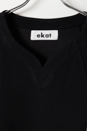 画像2: ekat エカット(UNISEX) V NECK DROST SWEAT{-BFS}