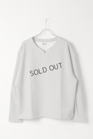 画像1: ekat エカット(UNISEX) V NECK DROST SWEAT{-BFS}