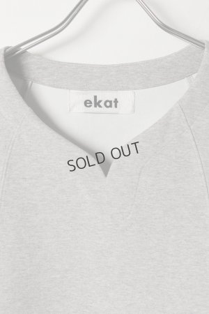 画像2: ekat エカット(UNISEX) V NECK DROST SWEAT{-BFS}