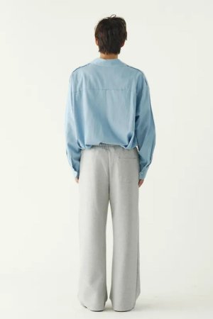 画像5: ekat エカット(UNISEX) FRONT TUCK WIDE SWEAT PANTS{-BFS}