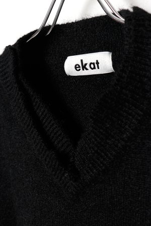 画像5: ekat エカット(UNISEX) DAMAGE V NECK KNIT{-BEA}