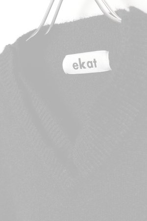 画像5:  {SOLD} ekat エカット(UNISEX) DAMAGE V NECK KNIT{-BEA}