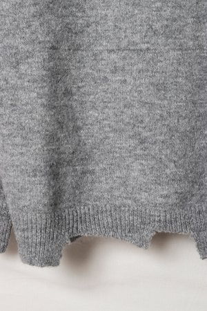 画像4: ekat エカット(UNISEX) DAMAGE V NECK KNIT{-BEA}