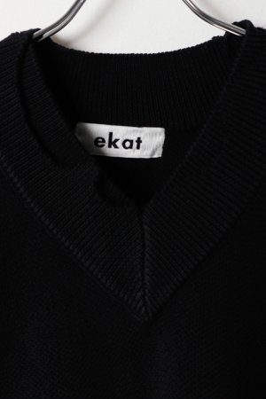 画像2: ekat エカット(UNISEX) DAMAGE KNIT VEST{-BFS}