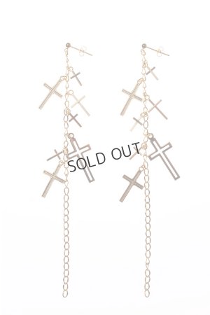 画像1: {SOLD}Enasoluna エナソルーナ Greed cross pierced グリードクロスピアス{-ADS}