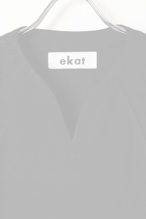 画像2:   ekat エカット(UNISEX) 3D PATTERN U NECK TOPS{-BEA}