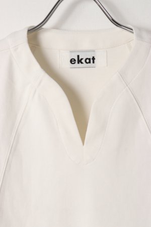 画像2: ekat エカット(UNISEX) 3D PATTERN U NECK TOPS{-BEA}