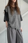 ekat エカット(UNISEX) DAMAGE LAYERED KNIT VEST{-BEA}