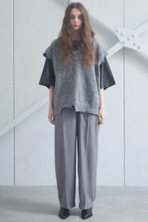 画像7: ekat エカット(UNISEX) DAMAGE LAYERED KNIT VEST{-BEA}