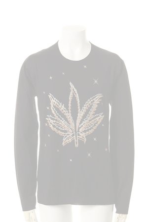 画像1:   lucien pellat-finet ルシアン ペラフィネ MULTI OUTLINE LEAF(F) LONG SLEEVE T-SHIRT{-AFA}