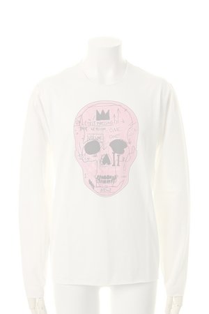 画像1:   lucien pellat-finet ルシアン ペラフィネ PINK SKULL（F）LONG SLEEVE T－SHIRT{-AGA}