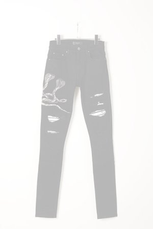 画像1:   AMIRI アミリ Snake Patch Jean {-AIA}  :F9M01105SD-BLK 