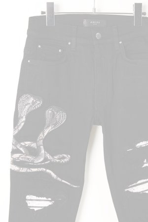 画像3:   AMIRI アミリ Snake Patch Jean {-AIA}  :F9M01105SD-BLK 