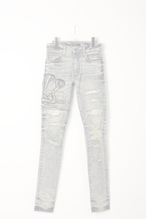 画像1:  {SOLD} AMIRI アミリ Snake Patch Jean {-AIA}  :F9M01105SD-IND 
