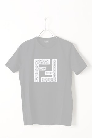 画像1:   FENDI フェンディ T-SHIRT FF MESH LIGHT JERSEY {-AIS}  :FAF532A78M-BLK 