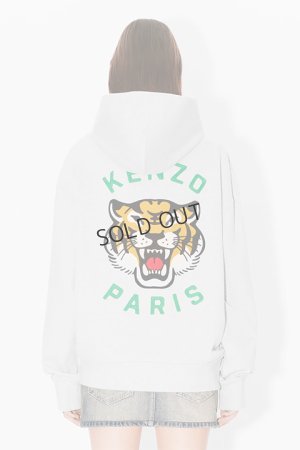 画像4: {SOLD}KENZO ケンゾー Lucky Tiger' エンブロイダリー オーバーサイズ フーディー ユニセックス{-BDA}
