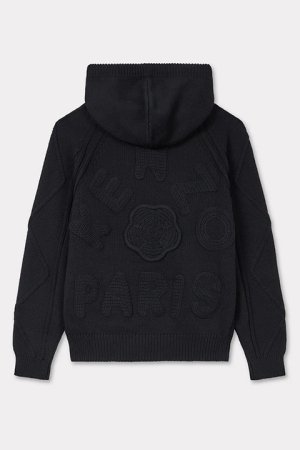 画像2: KENZO ケンゾー ハンドエンブロイダリー ケーブル ニット フーディー{-BDA}