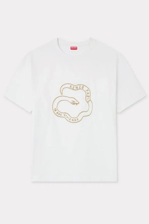 画像1: KENZO ケンゾー Lunar New Year' エンブロイダリー オーバーサイズ Tシャツ{-BES}