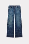 KENZO ケンゾー ターンアップ ワイド フィット ジーンズ ジャパニーズ デニム {-BEA}