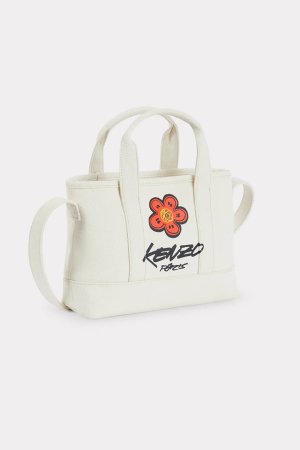 画像1: KENZO ケンゾー Kenzo x Futura 2000' キャンバス 'Kenzo Utility' スモール トートバッグ{-BEA}