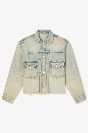 画像1: KENZO ケンゾー トラッカー ジャケット イン ジャパニーズ セルビッジ デニム{-BFS}