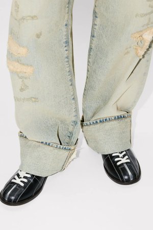 画像6: KENZO ケンゾー ターンアップ ワイド フィット ジーンズ イン ジャパニーズ デニム{-BFS}