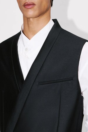 画像5: KENZO ケンゾー Kimono gilet in virgin wool and silk{-BFS}