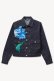 画像1: KENZO ケンゾー KENZO Tulip' スリム プリーツ トラッカー ジャケット イン ジャパニーズ デニム{-BFA} (1)