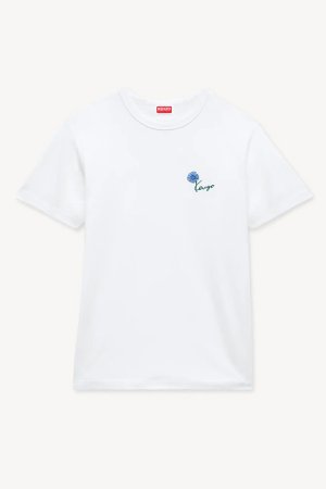 画像1: KENZO ケンゾー KENZO Tulip' エンブロイダリー スリム Tシャツ イン コットン{-BFA}
