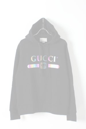 画像1:   GUCCI グッチ ロゴ コットンスウェットシャツ{-AHA}