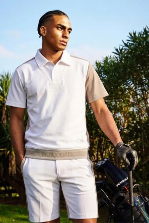 画像3: 1PIU1UGUALE3 GOLF ウノピゥウノウグァーレトレ ゴルフ ADP GOLF HEM TAPE RETRO SPORT POLO{E-}{-BFS}