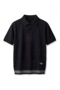 1PIU1UGUALE3 GOLF ウノピゥウノウグァーレトレ ゴルフ ADP GOLF HEM TAPE RETRO SPORT POLO{E-}{-BFS}