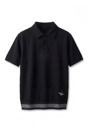 画像1: 1PIU1UGUALE3 GOLF ウノピゥウノウグァーレトレ ゴルフ ADP GOLF HEM TAPE RETRO SPORT POLO{E-}{-BFS}