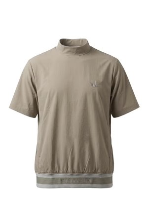 画像1: 1PIU1UGUALE3 GOLF ウノピゥウノウグァーレトレ ゴルフ ADP GOLF HEM TAPE CRAZY MOCK NECK{E-}{-BFS}