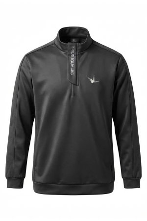 画像1: 1PIU1UGUALE3 GOLF ウノピゥウノウグァーレトレ ゴルフ PIPING HALF ZIP BLOUSON{-BFA}